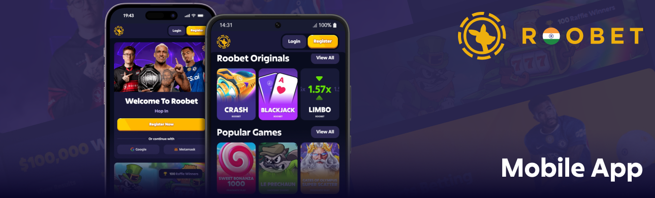 Roobet mobile casino in India